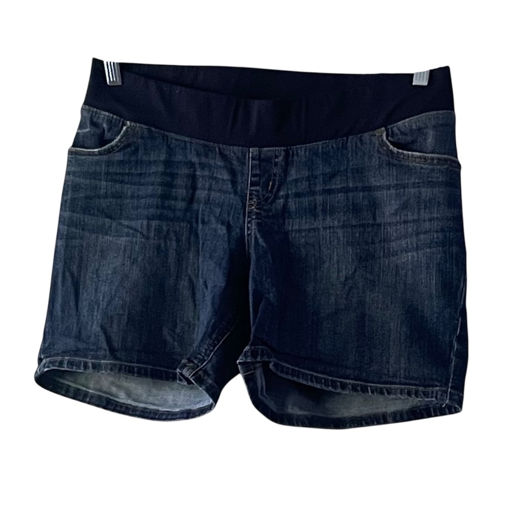 Liz Lange Maternity Denim Shorts with Black Waistband